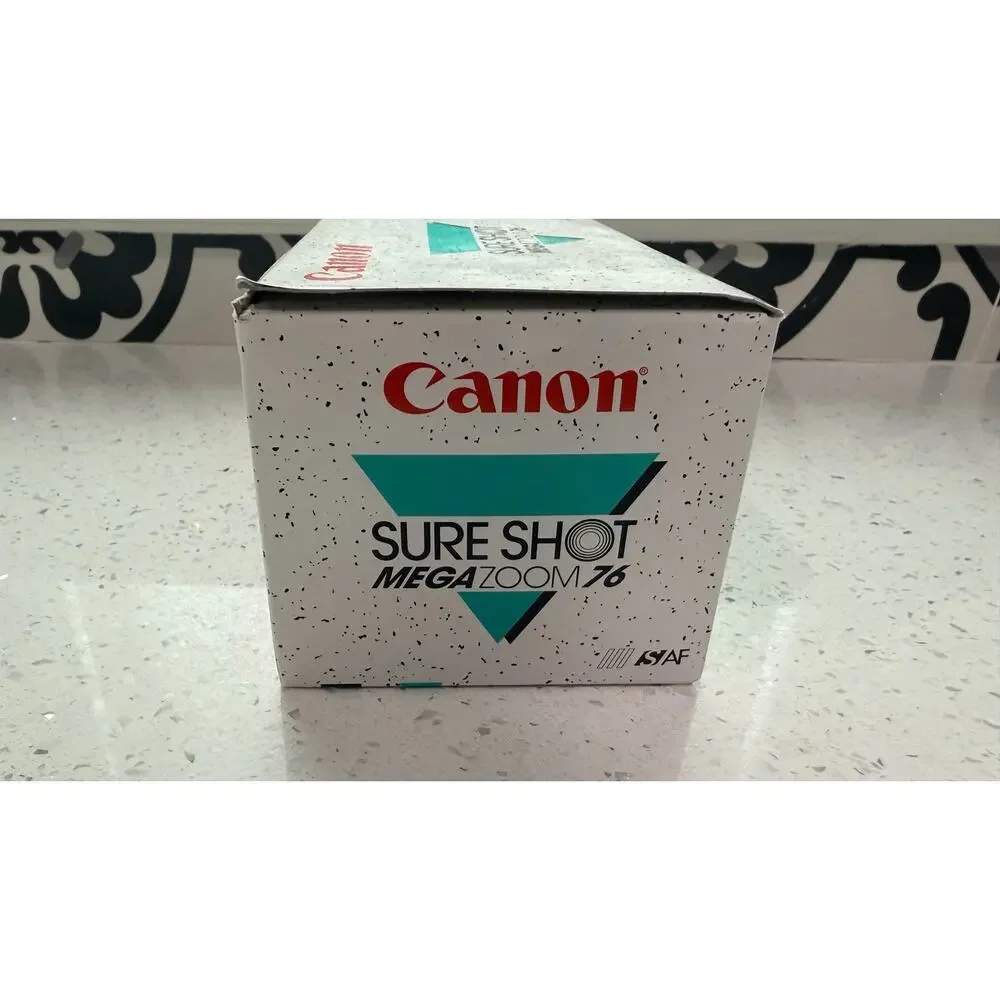 Vintage Canon Sure Shot Mega Zoom 76 35mm Film Camera NEW OLD STOCK with Manual